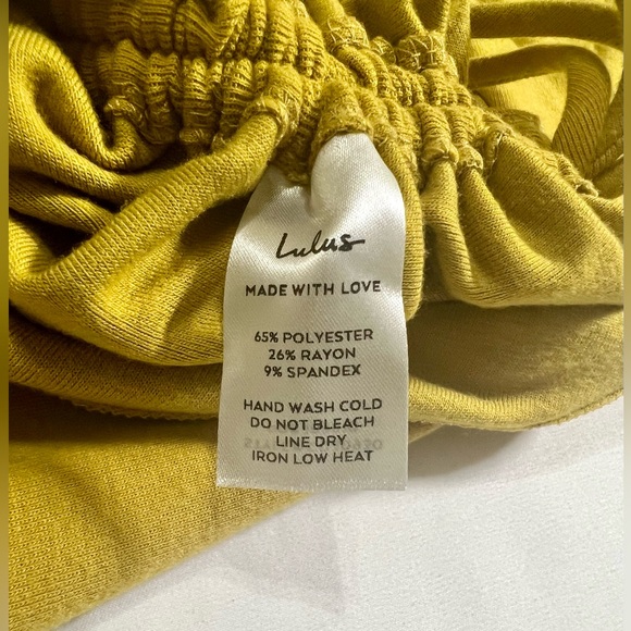 NWT - Lulu’s Ruched One Shoulder MIDI Dress - Size XL - Mustard Yellow - Picture 16 of 16